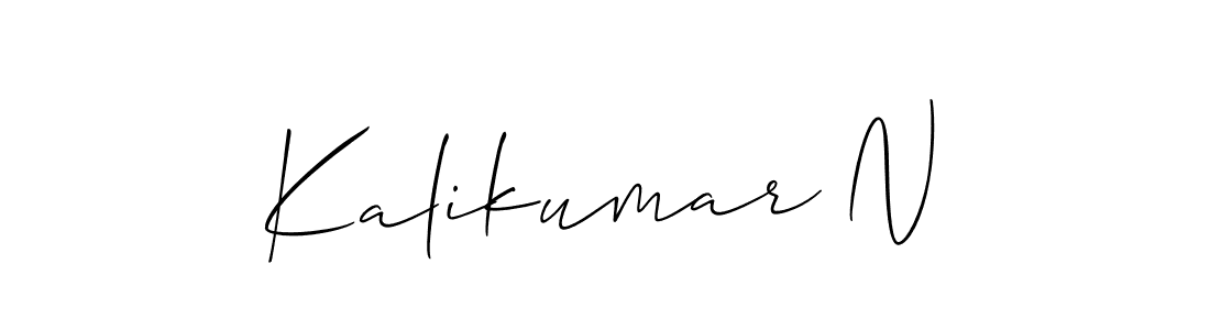 You should practise on your own different ways (Allison_Script) to write your name (Kalikumar N) in signature. don't let someone else do it for you. Kalikumar N signature style 2 images and pictures png