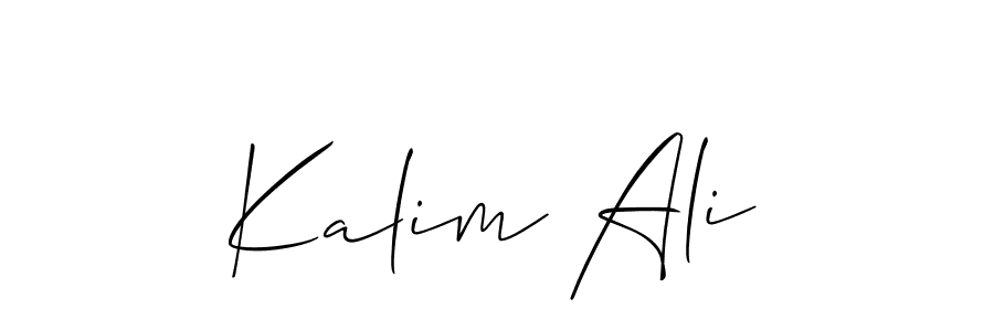 Make a beautiful signature design for name Kalim Ali. With this signature (Allison_Script) style, you can create a handwritten signature for free. Kalim Ali signature style 2 images and pictures png