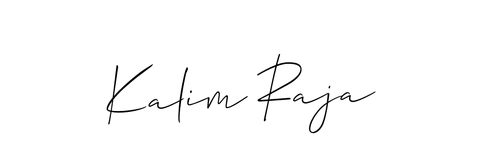 Design your own signature with our free online signature maker. With this signature software, you can create a handwritten (Allison_Script) signature for name Kalim Raja. Kalim Raja signature style 2 images and pictures png