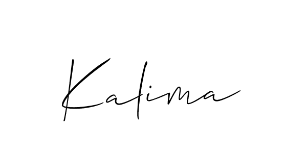 Similarly Allison_Script is the best handwritten signature design. Signature creator online .You can use it as an online autograph creator for name Kalima. Kalima signature style 2 images and pictures png
