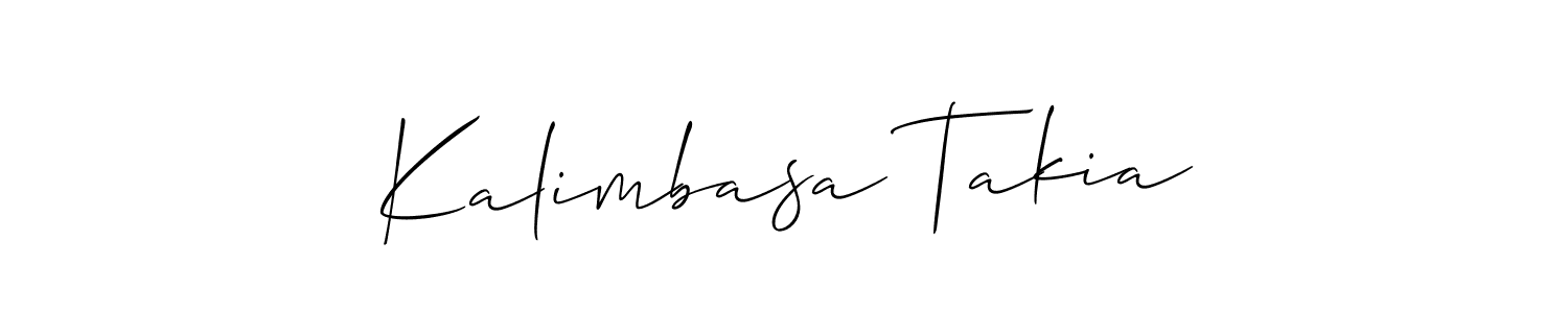 Kalimbasa Takia stylish signature style. Best Handwritten Sign (Allison_Script) for my name. Handwritten Signature Collection Ideas for my name Kalimbasa Takia. Kalimbasa Takia signature style 2 images and pictures png