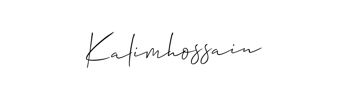 Make a beautiful signature design for name Kalimhossain. With this signature (Allison_Script) style, you can create a handwritten signature for free. Kalimhossain signature style 2 images and pictures png