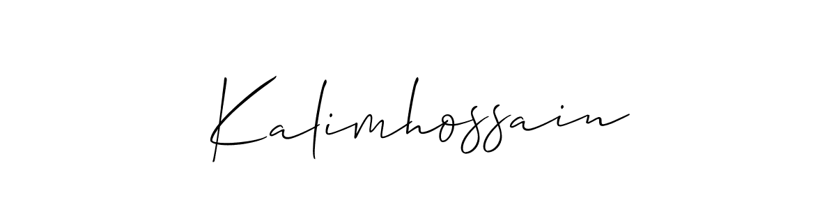 How to make Kalimhossain name signature. Use Allison_Script style for creating short signs online. This is the latest handwritten sign. Kalimhossain signature style 2 images and pictures png