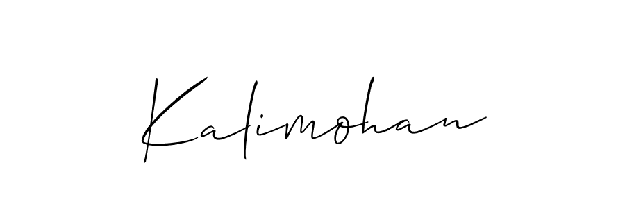Create a beautiful signature design for name Kalimohan. With this signature (Allison_Script) fonts, you can make a handwritten signature for free. Kalimohan signature style 2 images and pictures png