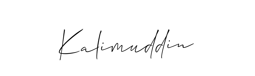 Create a beautiful signature design for name Kalimuddin. With this signature (Allison_Script) fonts, you can make a handwritten signature for free. Kalimuddin signature style 2 images and pictures png