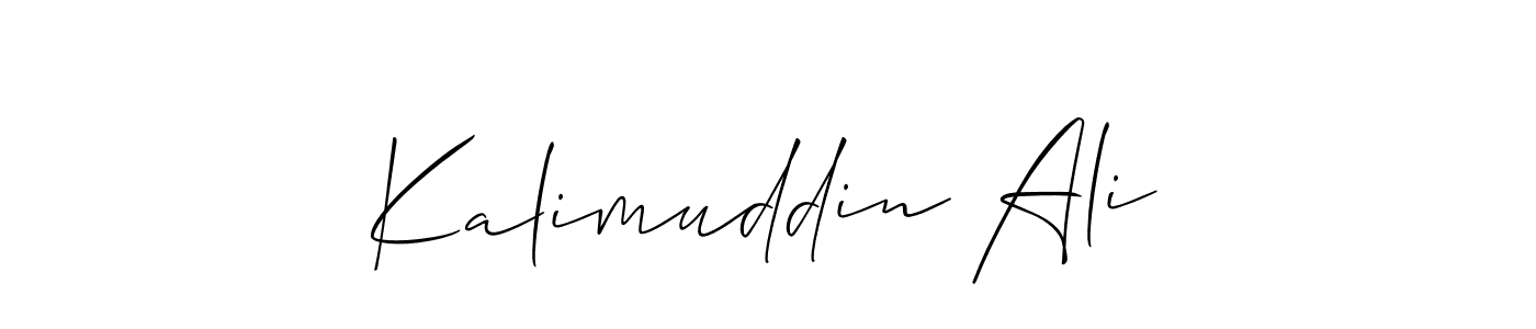 if you are searching for the best signature style for your name Kalimuddin Ali. so please give up your signature search. here we have designed multiple signature styles  using Allison_Script. Kalimuddin Ali signature style 2 images and pictures png