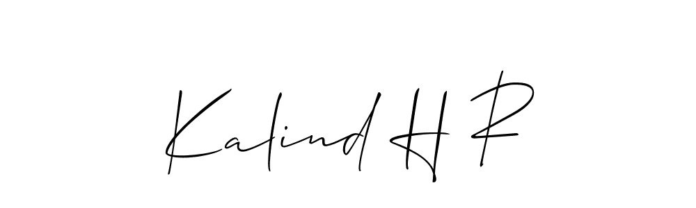 You can use this online signature creator to create a handwritten signature for the name Kalind H R. This is the best online autograph maker. Kalind H R signature style 2 images and pictures png