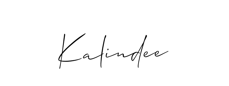 Use a signature maker to create a handwritten signature online. With this signature software, you can design (Allison_Script) your own signature for name Kalindee. Kalindee signature style 2 images and pictures png