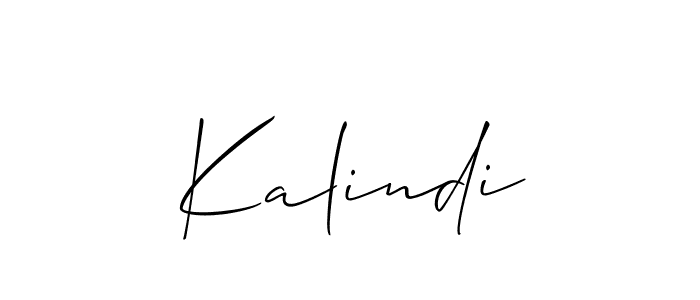 Make a beautiful signature design for name Kalindi. With this signature (Allison_Script) style, you can create a handwritten signature for free. Kalindi signature style 2 images and pictures png