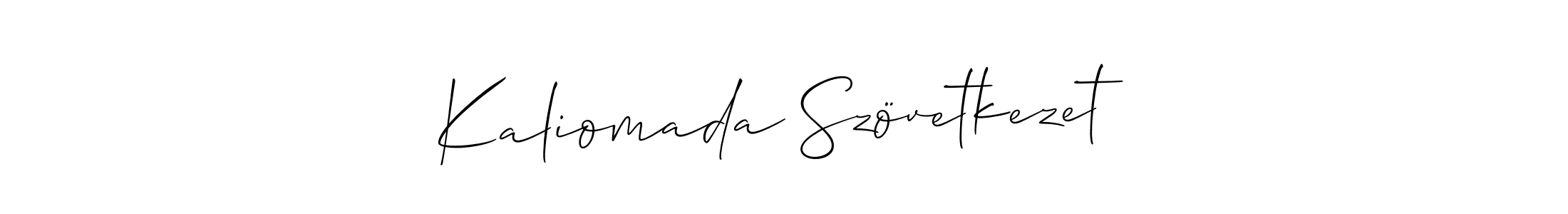 How to Draw Kaliomada Szövetkezet signature style? Allison_Script is a latest design signature styles for name Kaliomada Szövetkezet. Kaliomada Szövetkezet signature style 2 images and pictures png