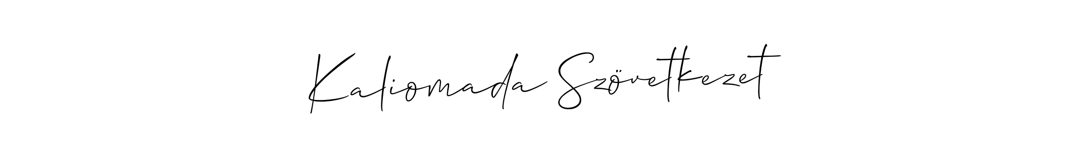 Once you've used our free online signature maker to create your best signature Allison_Script style, it's time to enjoy all of the benefits that Kaliomada Szövetkezet name signing documents. Kaliomada Szövetkezet signature style 2 images and pictures png
