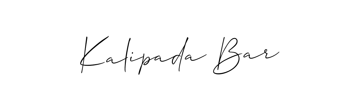 How to make Kalipada Bar signature? Allison_Script is a professional autograph style. Create handwritten signature for Kalipada Bar name. Kalipada Bar signature style 2 images and pictures png