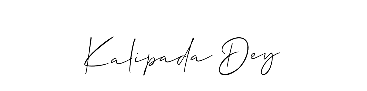 Also we have Kalipada Dey name is the best signature style. Create professional handwritten signature collection using Allison_Script autograph style. Kalipada Dey signature style 2 images and pictures png