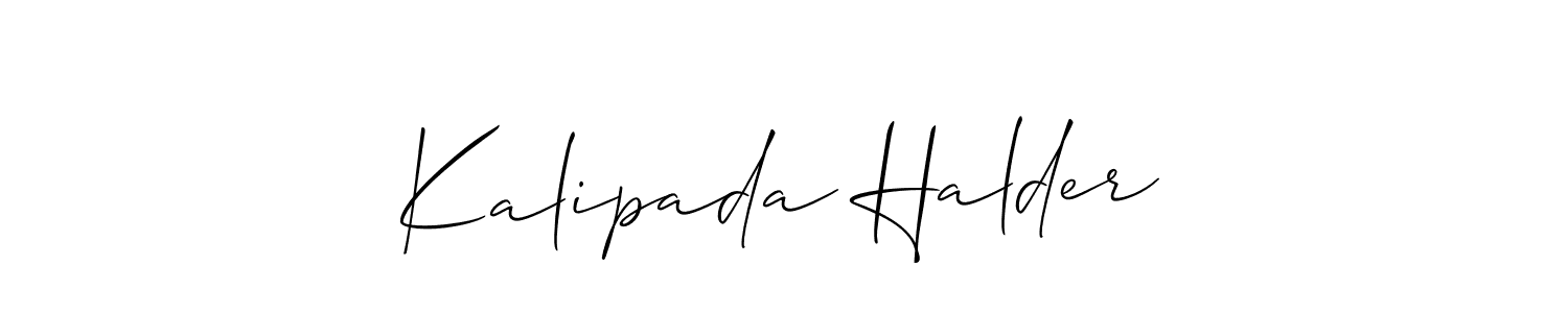 Similarly Allison_Script is the best handwritten signature design. Signature creator online .You can use it as an online autograph creator for name Kalipada Halder. Kalipada Halder signature style 2 images and pictures png