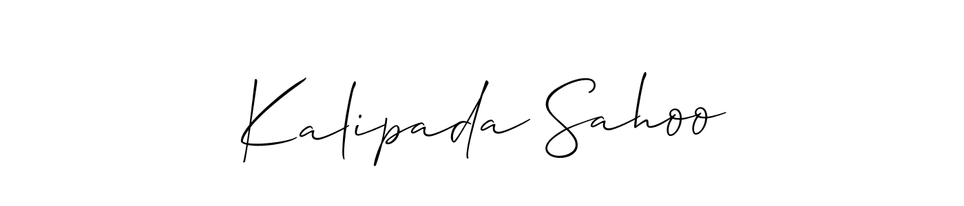 Similarly Allison_Script is the best handwritten signature design. Signature creator online .You can use it as an online autograph creator for name Kalipada Sahoo. Kalipada Sahoo signature style 2 images and pictures png