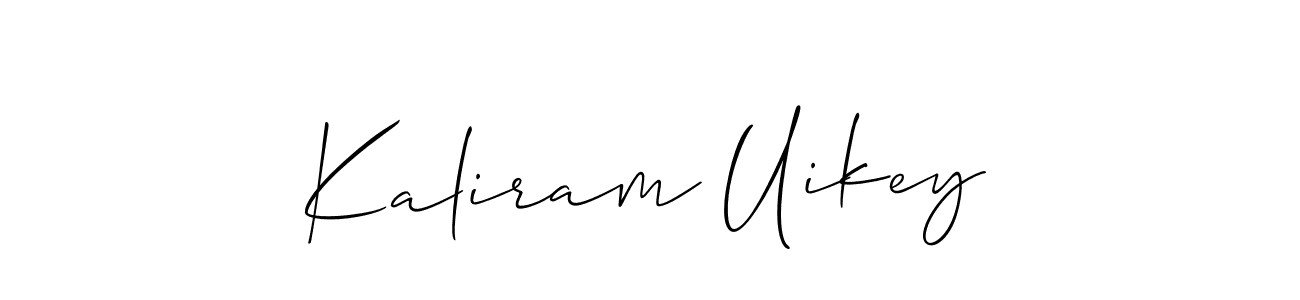 Also we have Kaliram Uikey name is the best signature style. Create professional handwritten signature collection using Allison_Script autograph style. Kaliram Uikey signature style 2 images and pictures png