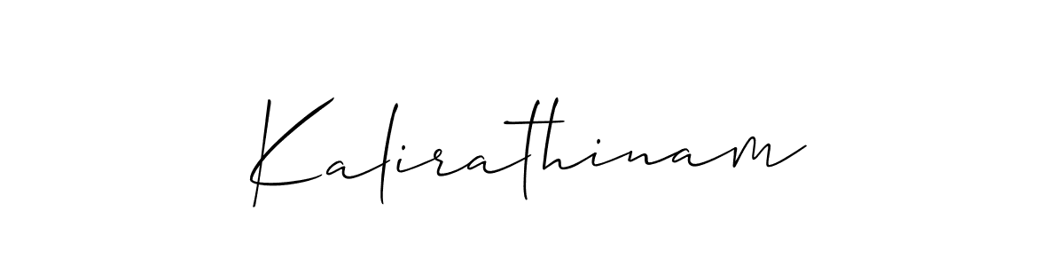 Create a beautiful signature design for name Kalirathinam. With this signature (Allison_Script) fonts, you can make a handwritten signature for free. Kalirathinam signature style 2 images and pictures png