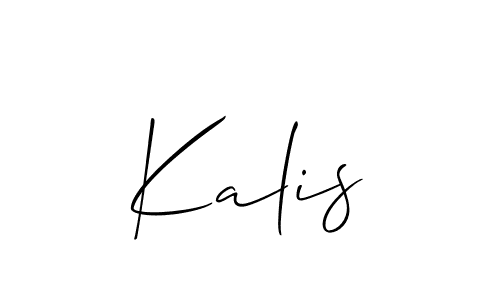 Make a beautiful signature design for name Kalis. With this signature (Allison_Script) style, you can create a handwritten signature for free. Kalis signature style 2 images and pictures png