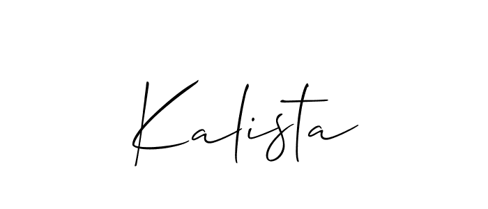 Allison_Script is a professional signature style that is perfect for those who want to add a touch of class to their signature. It is also a great choice for those who want to make their signature more unique. Get Kalista name to fancy signature for free. Kalista signature style 2 images and pictures png