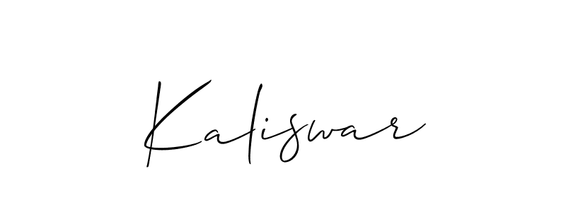 if you are searching for the best signature style for your name Kaliswar. so please give up your signature search. here we have designed multiple signature styles  using Allison_Script. Kaliswar signature style 2 images and pictures png