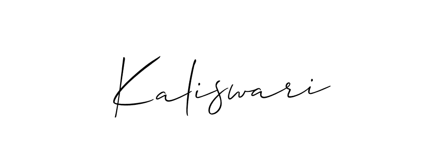 Make a beautiful signature design for name Kaliswari. With this signature (Allison_Script) style, you can create a handwritten signature for free. Kaliswari signature style 2 images and pictures png