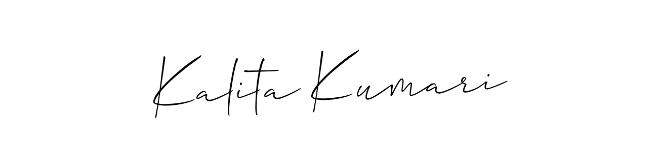 if you are searching for the best signature style for your name Kalita Kumari. so please give up your signature search. here we have designed multiple signature styles  using Allison_Script. Kalita Kumari signature style 2 images and pictures png