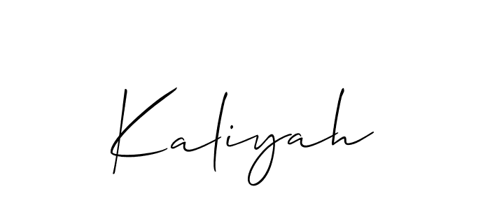 How to make Kaliyah signature? Allison_Script is a professional autograph style. Create handwritten signature for Kaliyah name. Kaliyah signature style 2 images and pictures png