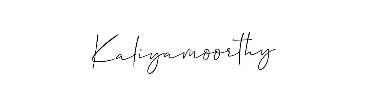 if you are searching for the best signature style for your name Kaliyamoorthy. so please give up your signature search. here we have designed multiple signature styles  using Allison_Script. Kaliyamoorthy signature style 2 images and pictures png