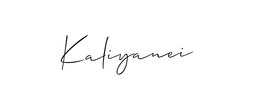 It looks lik you need a new signature style for name Kaliyanei. Design unique handwritten (Allison_Script) signature with our free signature maker in just a few clicks. Kaliyanei signature style 2 images and pictures png