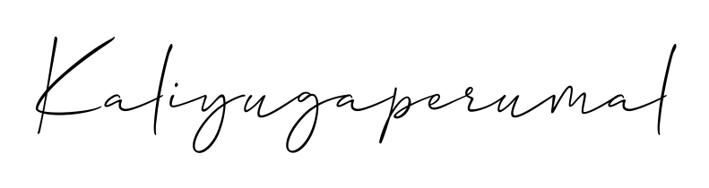 The Allison_Script font transforms the name Kaliyugaperumal into an executive sign with sharp precision and distinguished character. Kaliyugaperumal signature style 2 images and pictures png