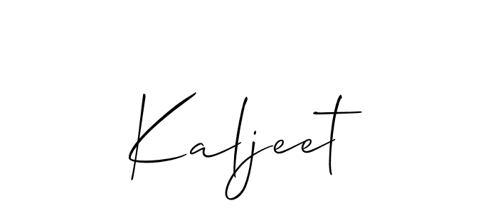 Design your own signature with our free online signature maker. With this signature software, you can create a handwritten (Allison_Script) signature for name Kaljeet. Kaljeet signature style 2 images and pictures png