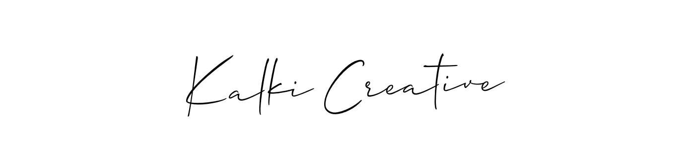 How to make Kalki Creative signature? Allison_Script is a professional autograph style. Create handwritten signature for Kalki Creative name. Kalki Creative signature style 2 images and pictures png