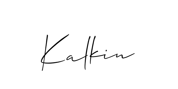 Make a beautiful signature design for name Kalkin. With this signature (Allison_Script) style, you can create a handwritten signature for free. Kalkin signature style 2 images and pictures png