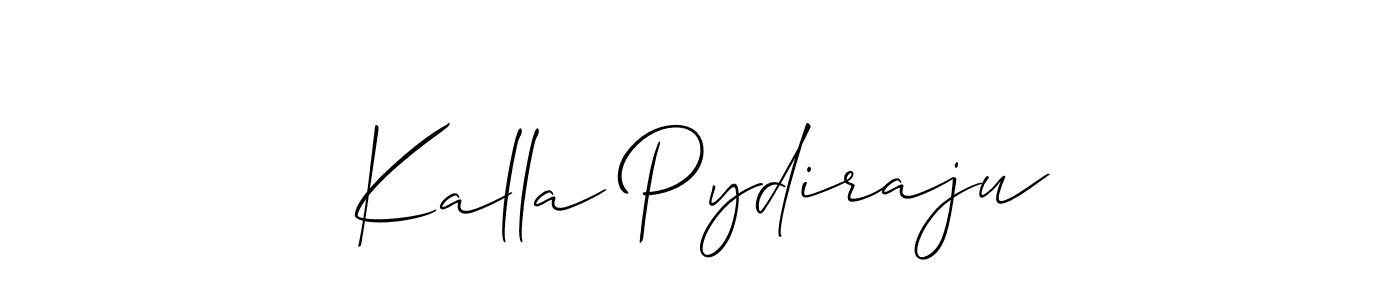 Also You can easily find your signature by using the search form. We will create Kalla Pydiraju name handwritten signature images for you free of cost using Allison_Script sign style. Kalla Pydiraju signature style 2 images and pictures png