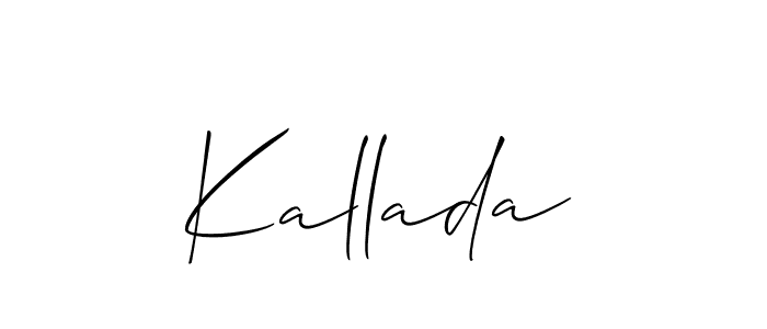 Best and Professional Signature Style for Kallada. Allison_Script Best Signature Style Collection. Kallada signature style 2 images and pictures png