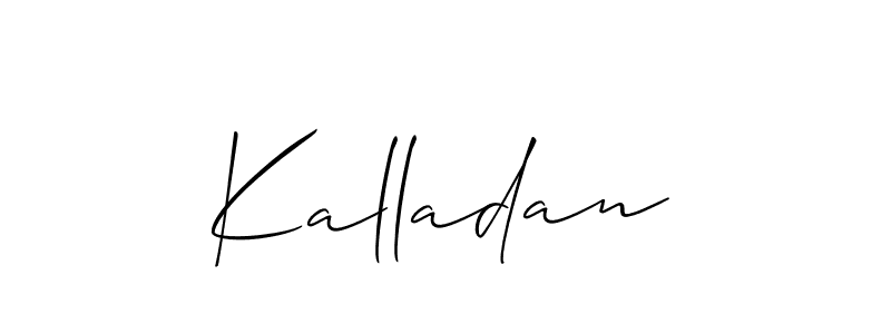 You should practise on your own different ways (Allison_Script) to write your name (Kalladan) in signature. don't let someone else do it for you. Kalladan signature style 2 images and pictures png