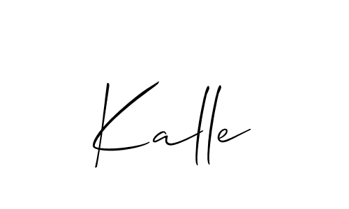 How to make Kalle signature? Allison_Script is a professional autograph style. Create handwritten signature for Kalle name. Kalle signature style 2 images and pictures png