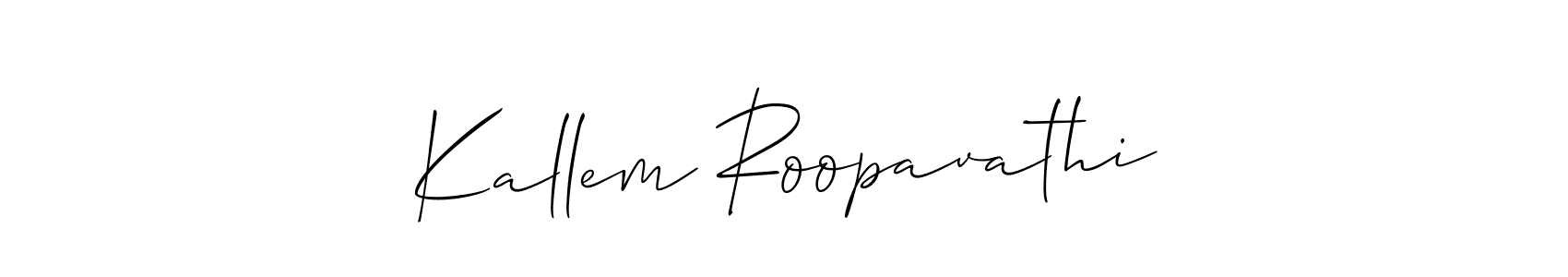 Here are the top 10 professional signature styles for the name Kallem Roopavathi. These are the best autograph styles you can use for your name. Kallem Roopavathi signature style 2 images and pictures png
