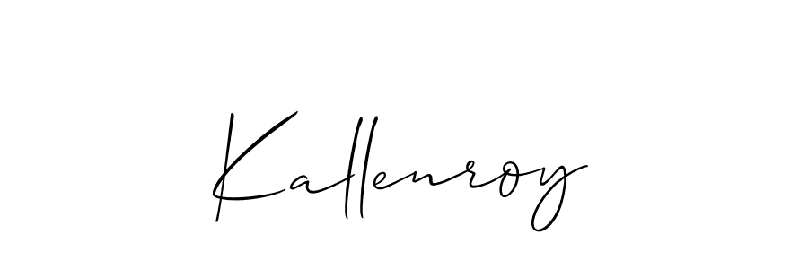 Make a beautiful signature design for name Kallenroy. With this signature (Allison_Script) style, you can create a handwritten signature for free. Kallenroy signature style 2 images and pictures png