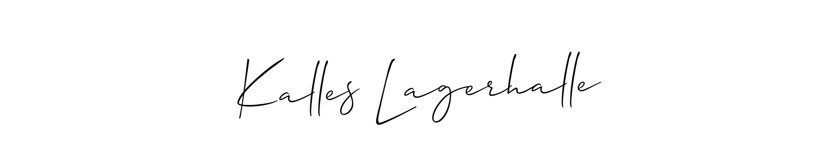 Once you've used our free online signature maker to create your best signature Allison_Script style, it's time to enjoy all of the benefits that Kalles Lagerhalle name signing documents. Kalles Lagerhalle signature style 2 images and pictures png