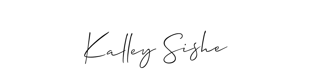 Make a short Kalley Sishe signature style. Manage your documents anywhere anytime using Allison_Script. Create and add eSignatures, submit forms, share and send files easily. Kalley Sishe signature style 2 images and pictures png