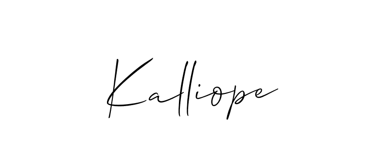 Use a signature maker to create a handwritten signature online. With this signature software, you can design (Allison_Script) your own signature for name Kalliope. Kalliope signature style 2 images and pictures png