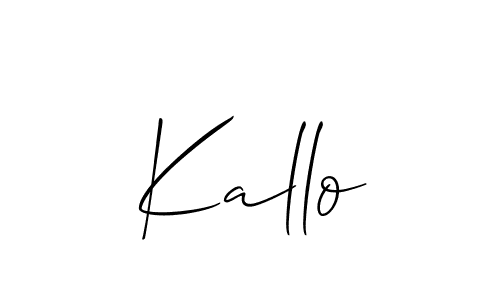 Make a beautiful signature design for name Kallo. Use this online signature maker to create a handwritten signature for free. Kallo signature style 2 images and pictures png