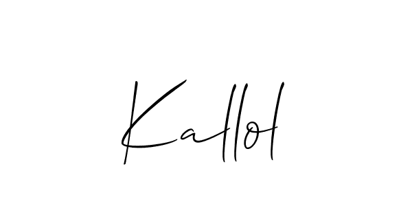 Make a beautiful signature design for name Kallol. Use this online signature maker to create a handwritten signature for free. Kallol signature style 2 images and pictures png