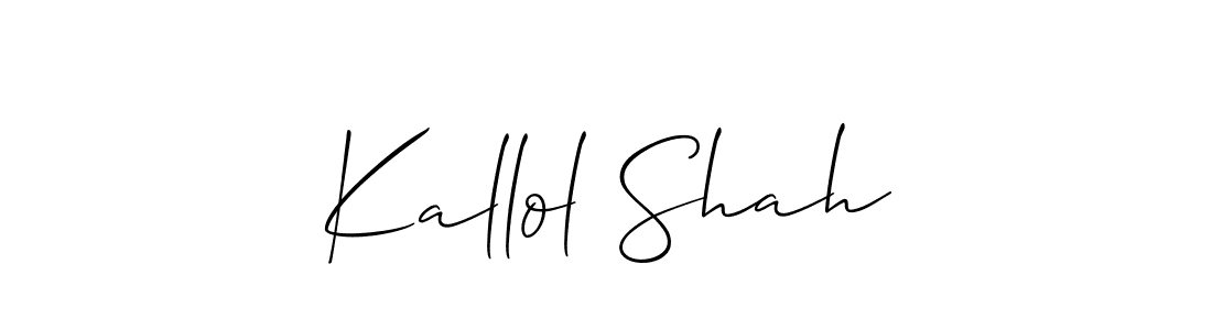 Make a beautiful signature design for name Kallol Shah. Use this online signature maker to create a handwritten signature for free. Kallol Shah signature style 2 images and pictures png