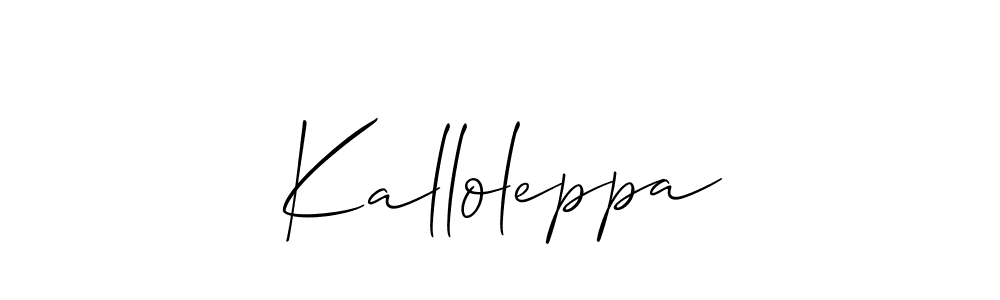 if you are searching for the best signature style for your name Kalloleppa. so please give up your signature search. here we have designed multiple signature styles  using Allison_Script. Kalloleppa signature style 2 images and pictures png