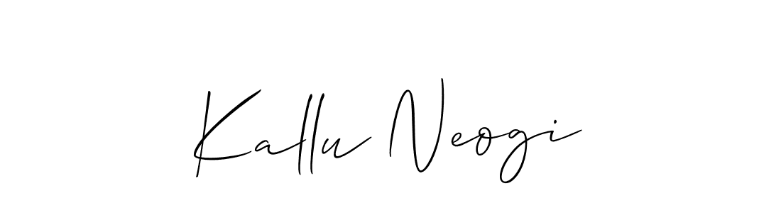 How to make Kallu Neogi name signature. Use Allison_Script style for creating short signs online. This is the latest handwritten sign. Kallu Neogi signature style 2 images and pictures png