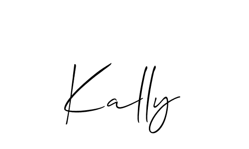 Use a signature maker to create a handwritten signature online. With this signature software, you can design (Allison_Script) your own signature for name Kally. Kally signature style 2 images and pictures png