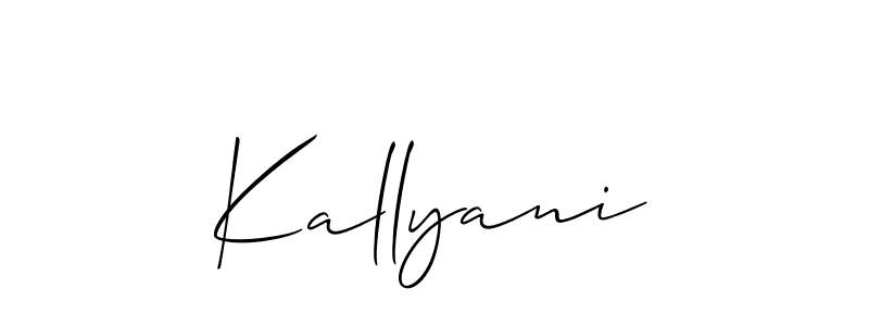 How to make Kallyani name signature. Use Allison_Script style for creating short signs online. This is the latest handwritten sign. Kallyani signature style 2 images and pictures png