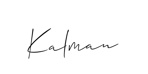 How to make Kalman signature? Allison_Script is a professional autograph style. Create handwritten signature for Kalman name. Kalman signature style 2 images and pictures png
